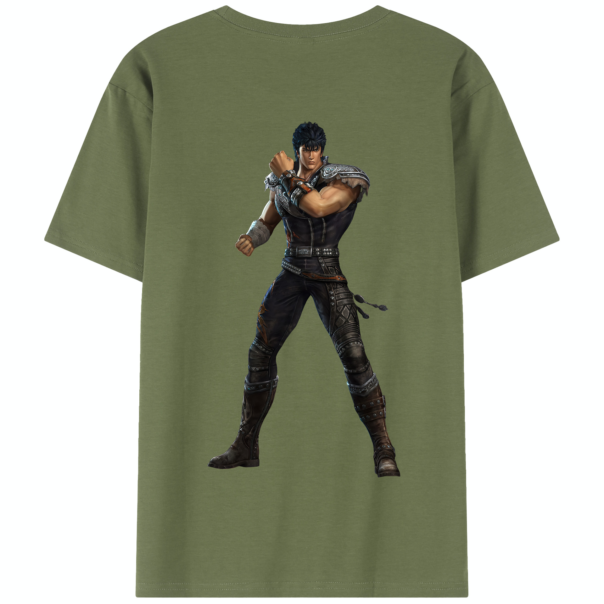 （画像用） 北斗の拳 Fist of the North Star 綿100％半袖Tシャツ（背面プリント）